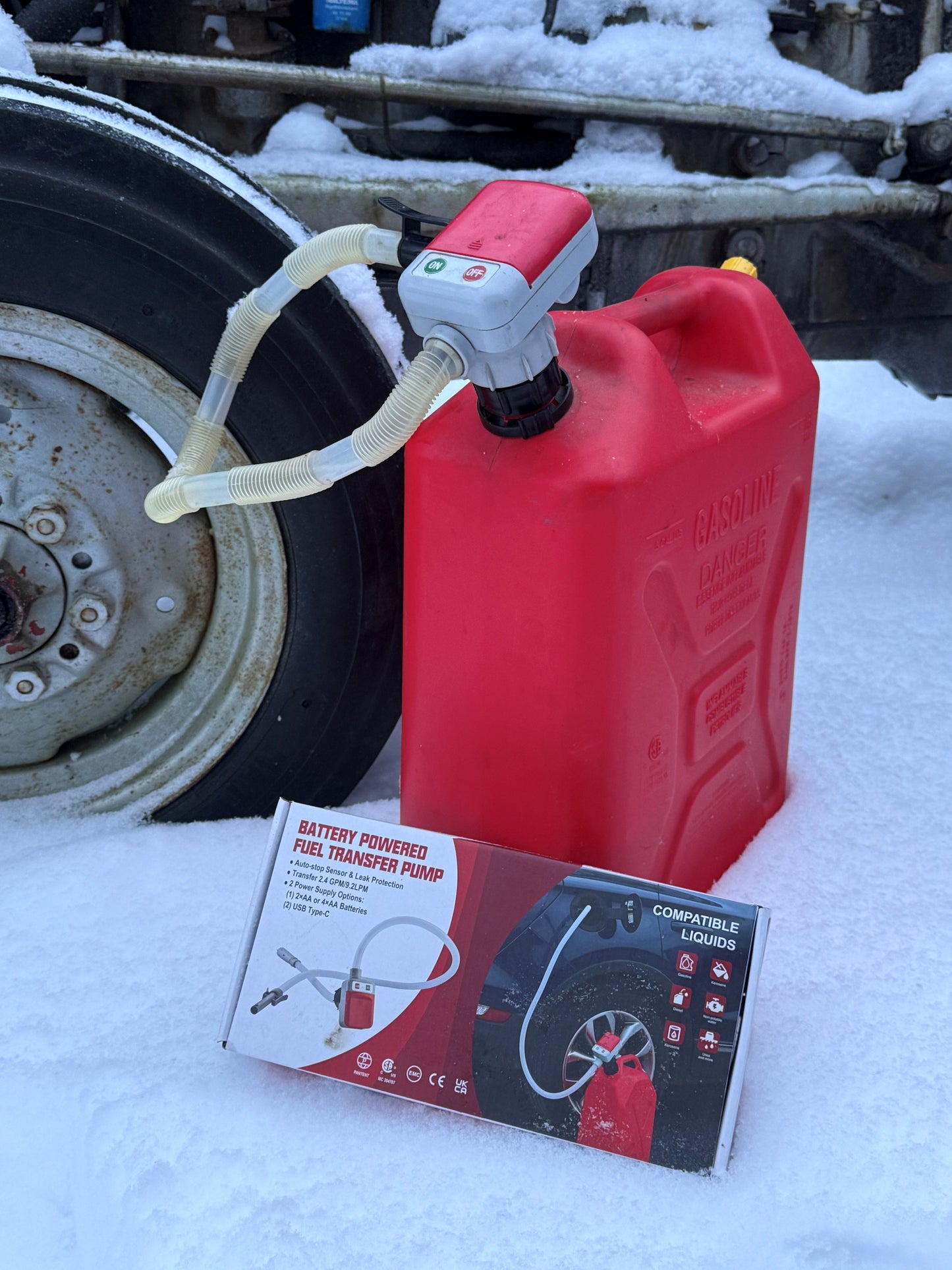 Batteridriven bränslepump för kanna