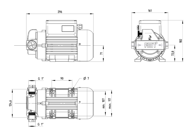 Oljepump 30 l/min 230V