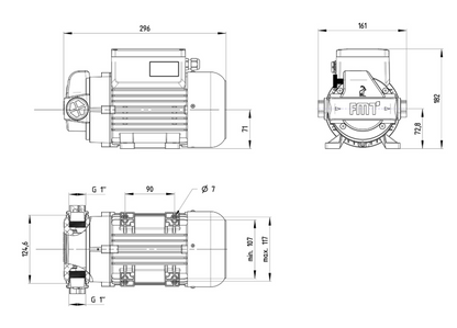 Oljepump 30 l/min 230V