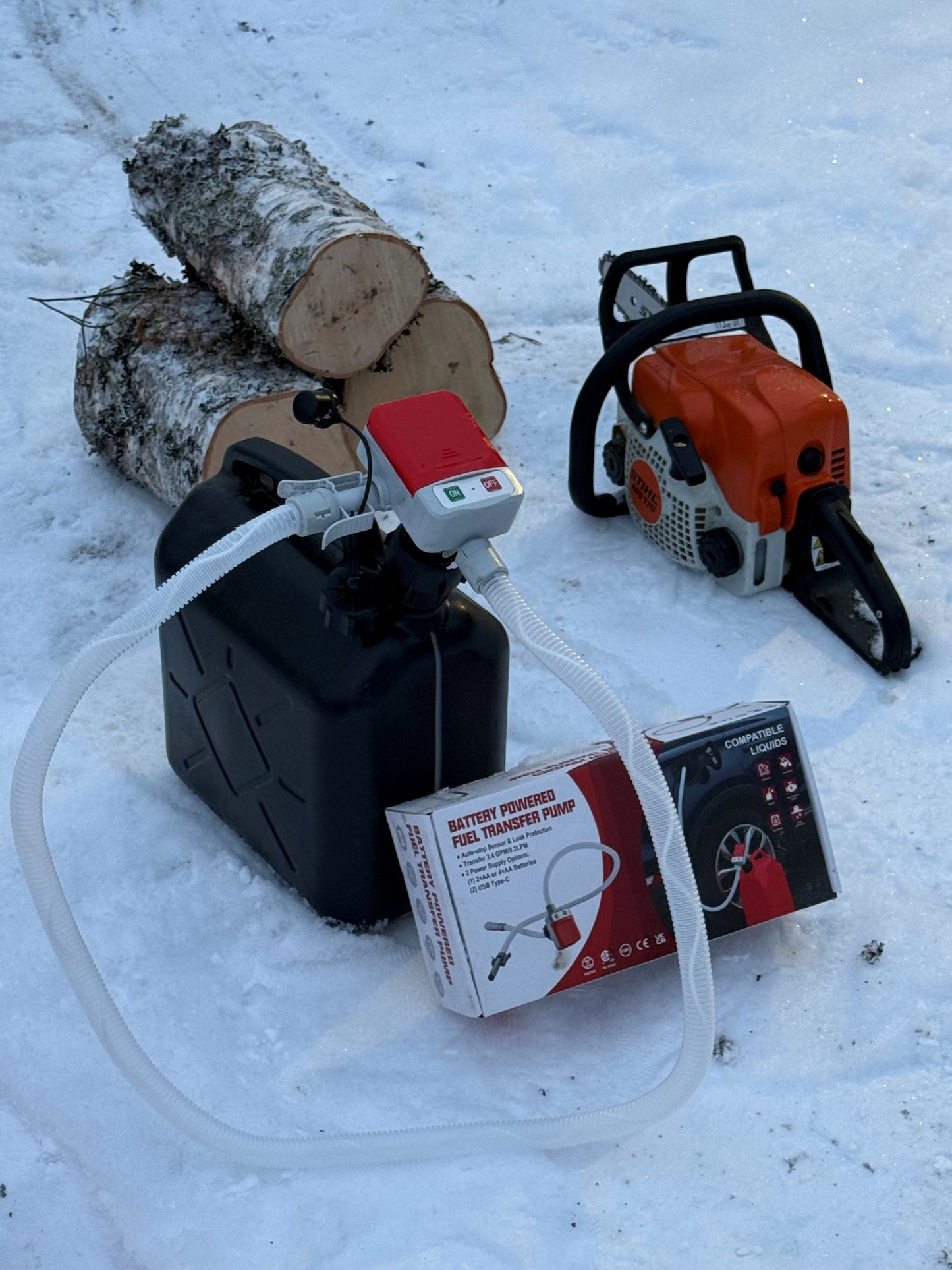 Batteridriven bränslepump för kanna