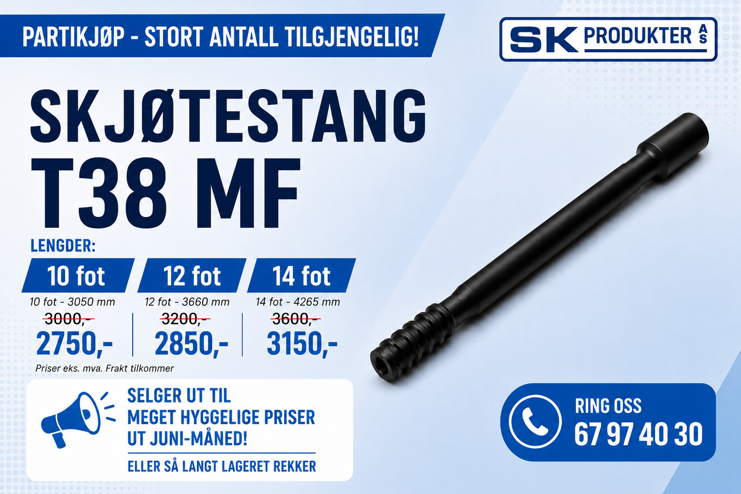Borrstänger T38 MF