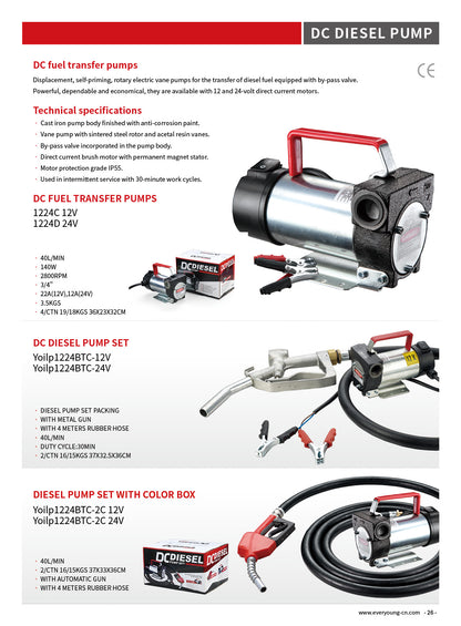 Dieselpump 40 l/min 12V