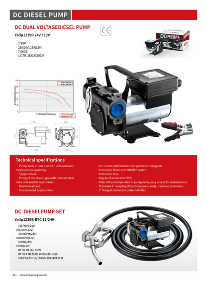 REA! Dubbel dieselpump 12/24V