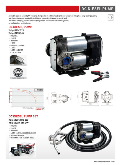 Bipump för diesel 12V