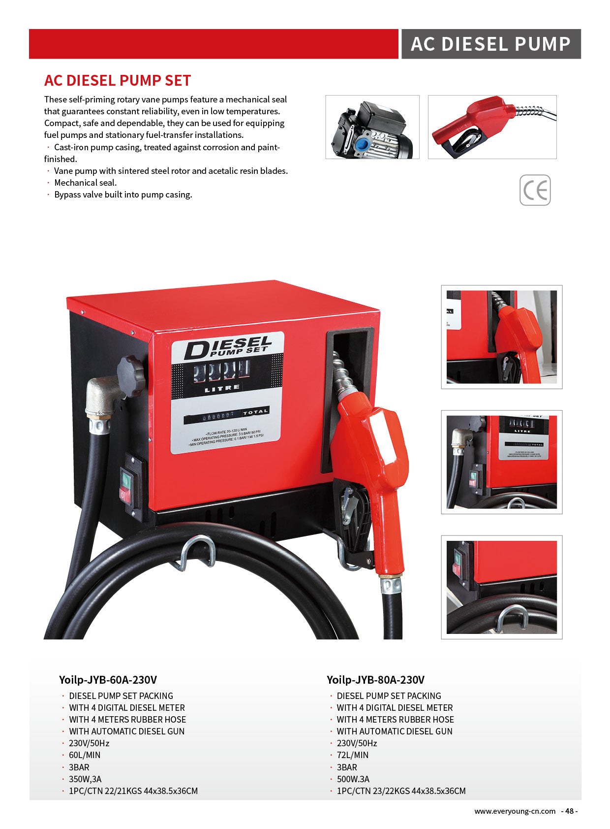 Pumpset i skåp för diesel 72 l/min 230V