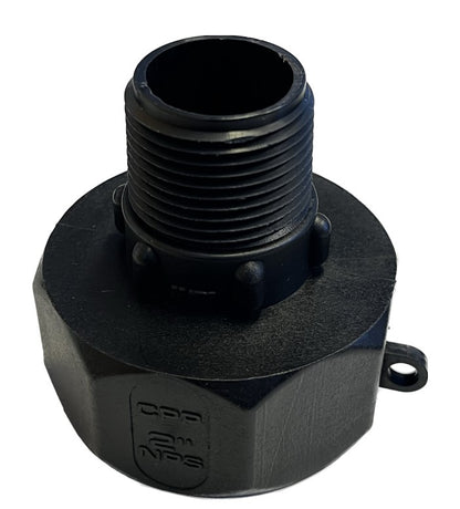 IBC bottenkoppling - 2'' NPS hona - 1'' NPT hane adapter