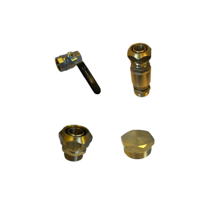 Ventiler, packningar och andra anslutningar