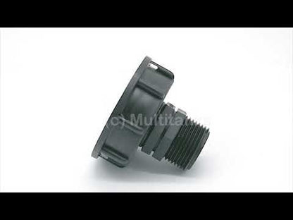 IBC bottenkoppling - S60x6 koppling med hane 1''