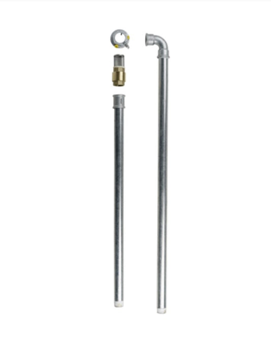 Diesel sugrör - G 1'' invändig - G 2'' utvändig, 2 delar längd 160cm - för montering på dieseltank