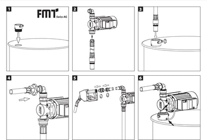 Pumpsats för diesel 230V med 2" fatfäste